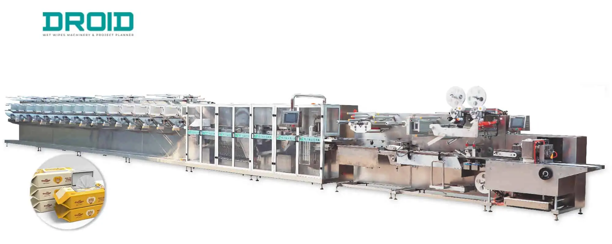 UT BM1620Baby wipes machine - DH-L25 Automatic labeling machine