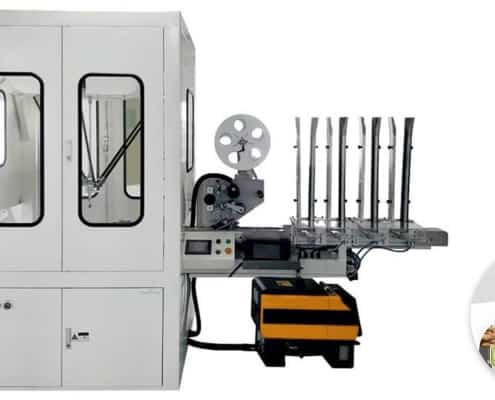 Robot wet wipes lid machine