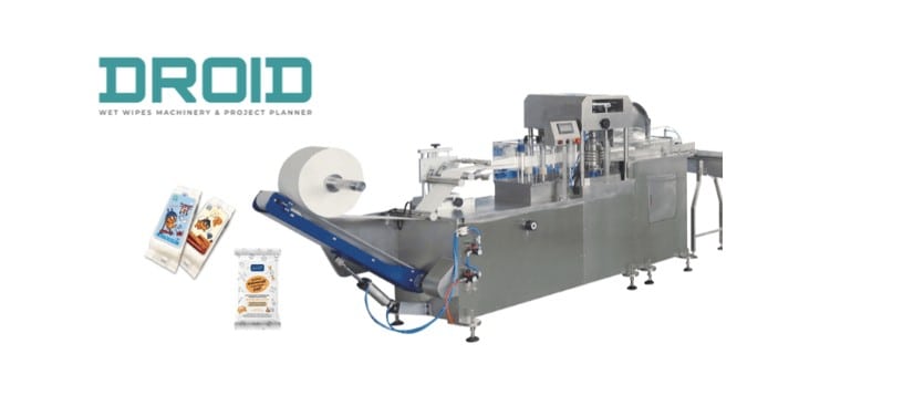 UT FL1 crossfold wet wipes folding machine - DH-L25 Automatic labeling machine