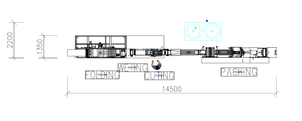 Verpakkingsmachine voor vochtige doekjes - UT-FL2 Crossfold-machine voor vochtige doekjes (5-40doekjes/pak)