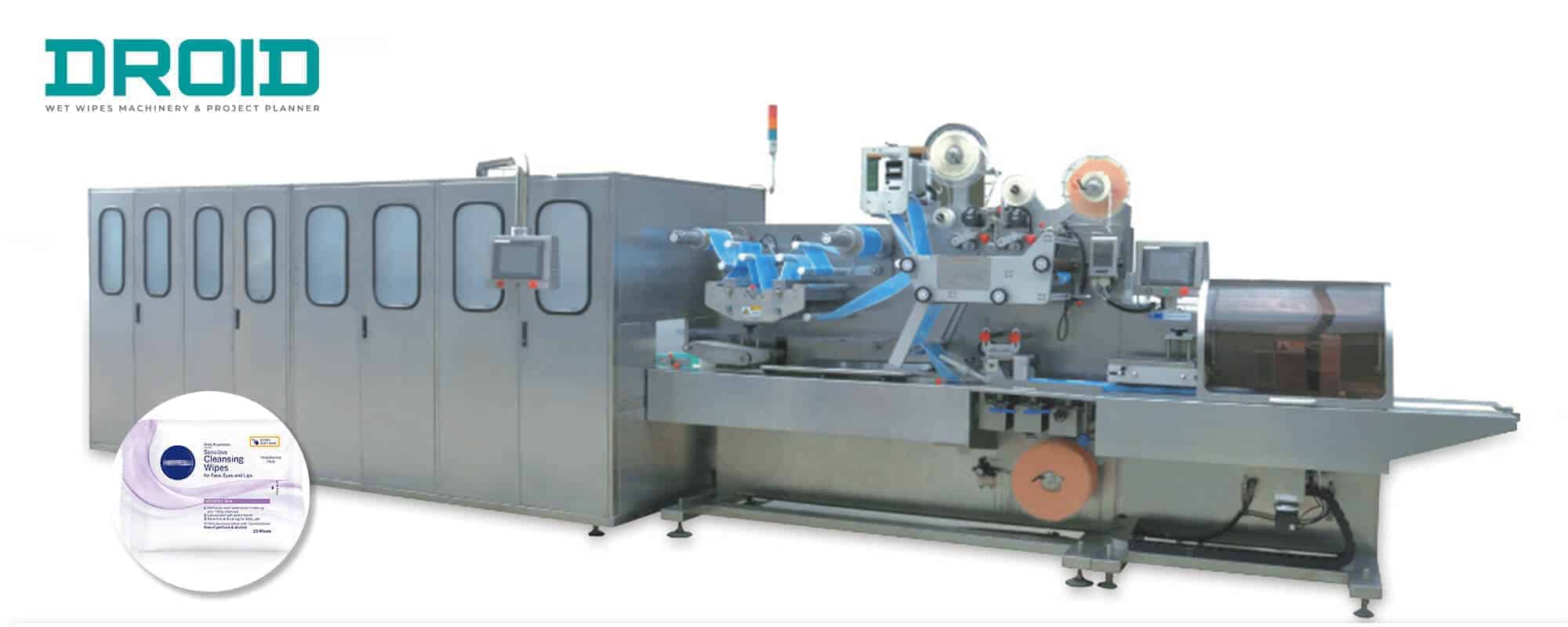 UT FL2 crossfol wet wipes converting and packaging machine - Automatic Wet Wipes Machines: Types & DROID Benefits