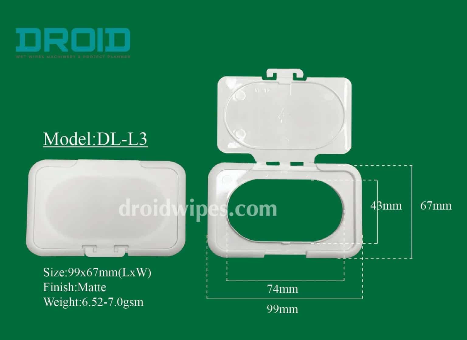 Plastic Lid for Wet Wipes Droidwipes