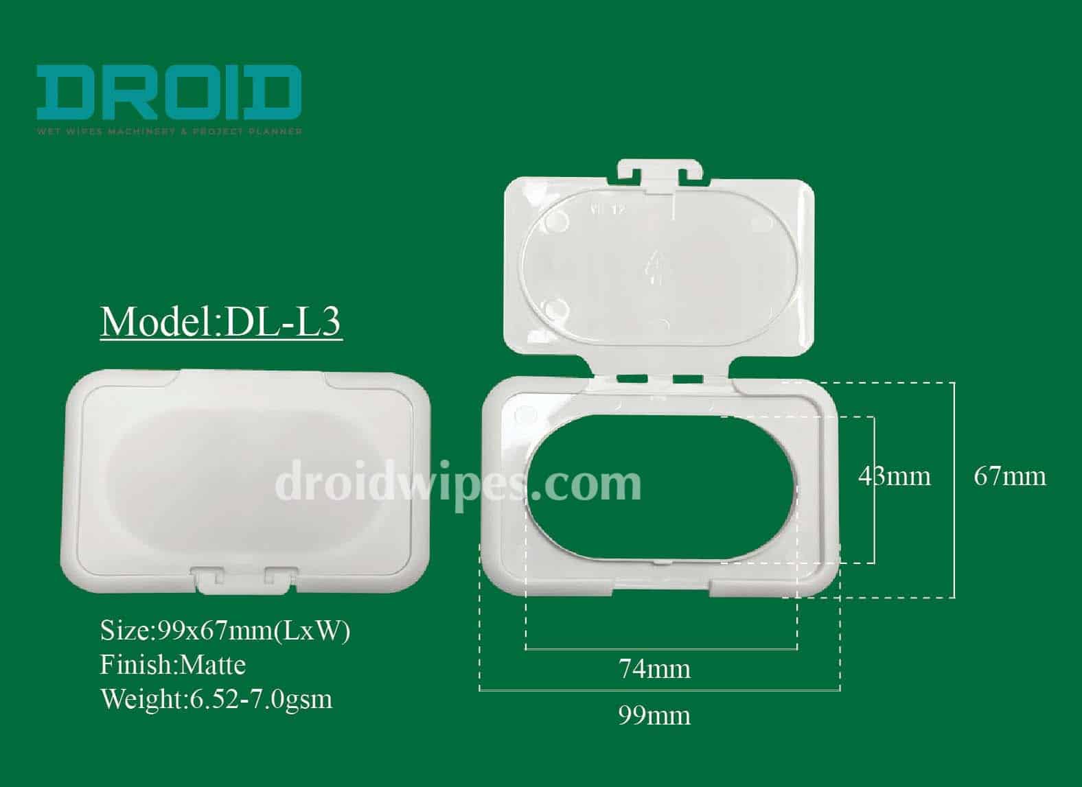 Plastic lid for wet wipes 13 - Plastic Lid for Wet Wipes