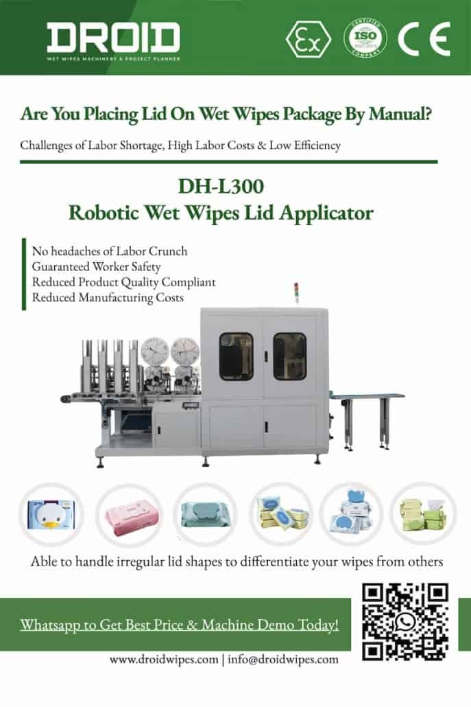 DH L300 Robotic Wet Wipes Lid Applicator 687x1030 - Wet Wipes Machine Products