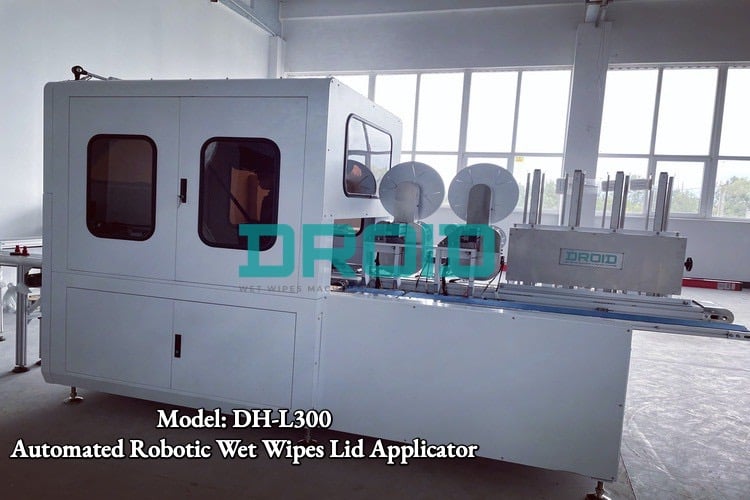 Robotic Wet Wipes Lid Applicator  - Show Room & Service Center in Europe