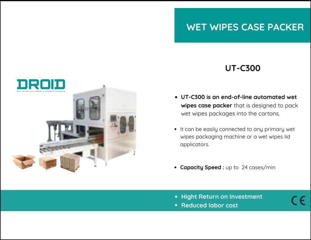 End of line Packaging Process UT C300 - Essential Equipment and Supplies Needed for Wet Wipes Production