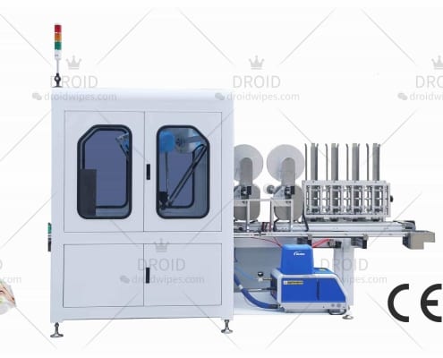 Empacotadora robótica de caixas UT-C300 para produção de lenços umedecidos_DROID