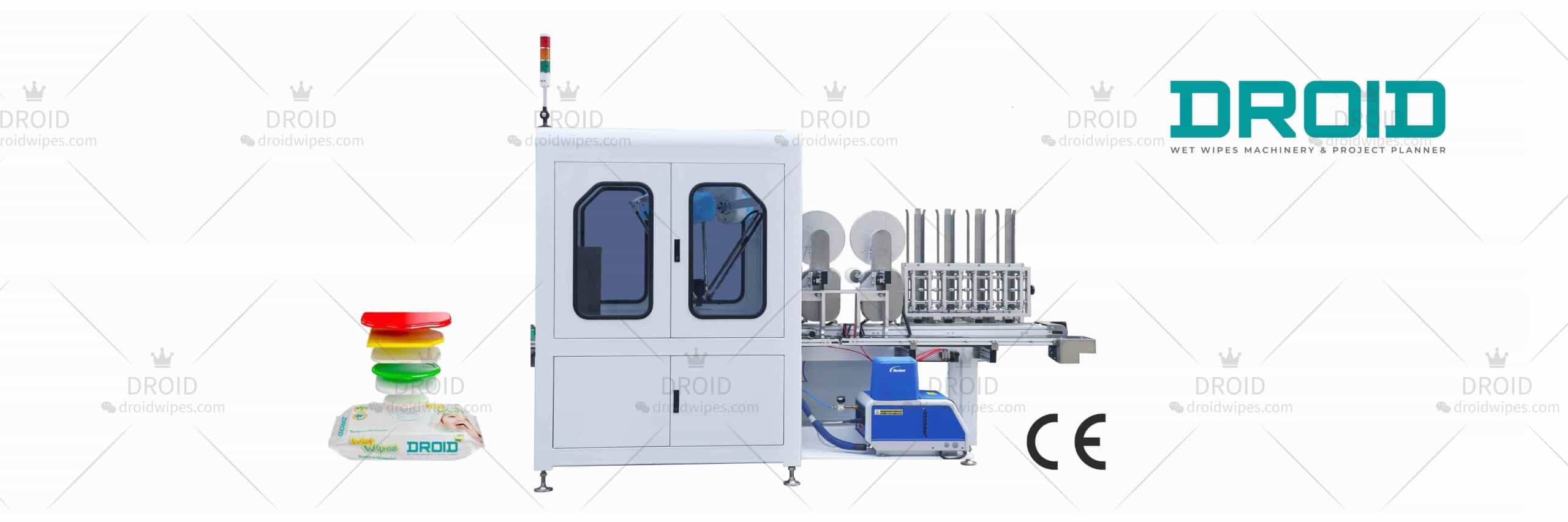 WET WIPES ROBOTIC LID APPLICATOR DROID scaled - UT-LM70 Robotic Wet Wipes Lid Applicator ( Capping Machine )