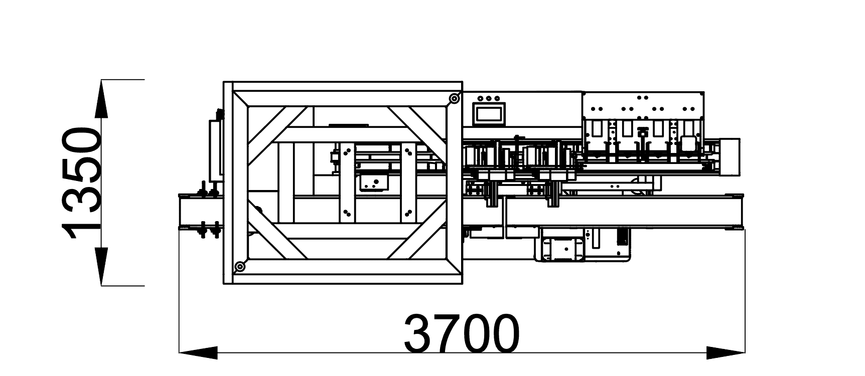 Dekselapplicator voor vochtige doekjes Afdekmachine layout - UT-LM70 Robotic Applicator voor vochtige doekjes (afdekmachine)