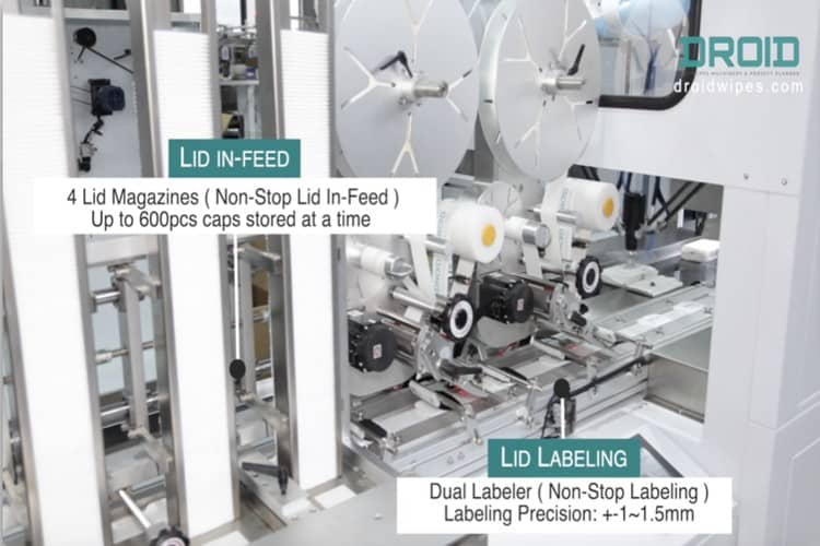 دستگاه درب دستمال مرطوب 0 1 - اپلیکاتور درب دستمال مرطوب رباتیک UT-LM70 (دستگاه دربندی)