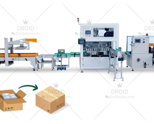 UT-C300 Robotic Case Packer for Wet Wipes Production_DROID